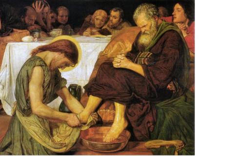 Jesus washing Peter's feet