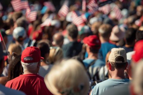 crowd political rally