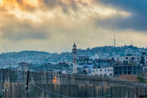 Bethlehem Cityscape West Bank Wall Palestine Israel