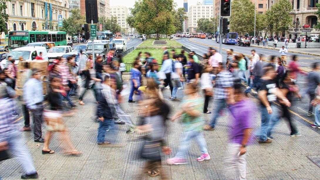 People crossing the street