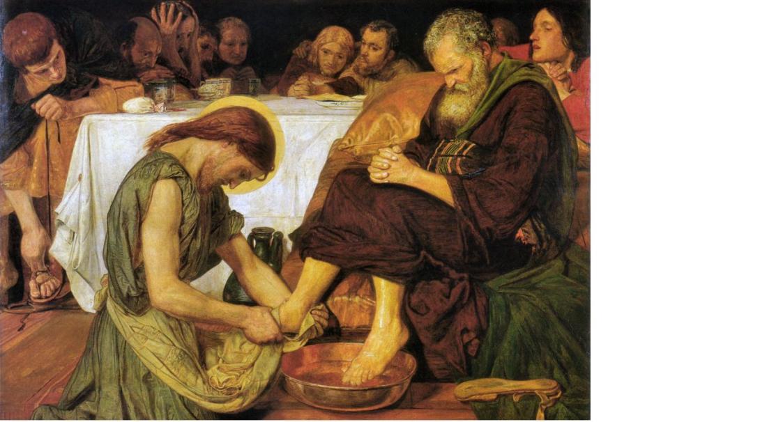 Jesus washing Peter's feet