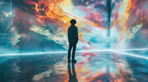 Boy surrender by colors 
