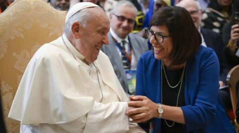 Pope Francis and Margaret Karram