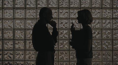 Two people having a conversation